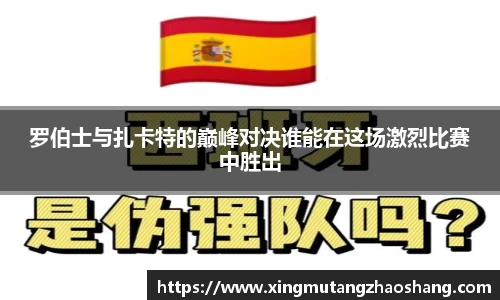 罗伯士与扎卡特的巅峰对决谁能在这场激烈比赛中胜出